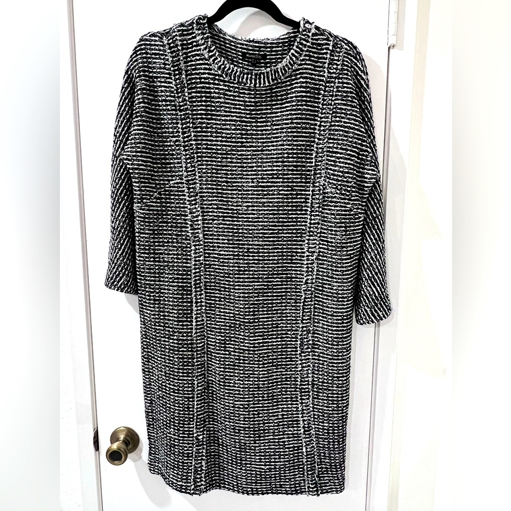 Massimo Dutti Tweed Woven Shift Dress
